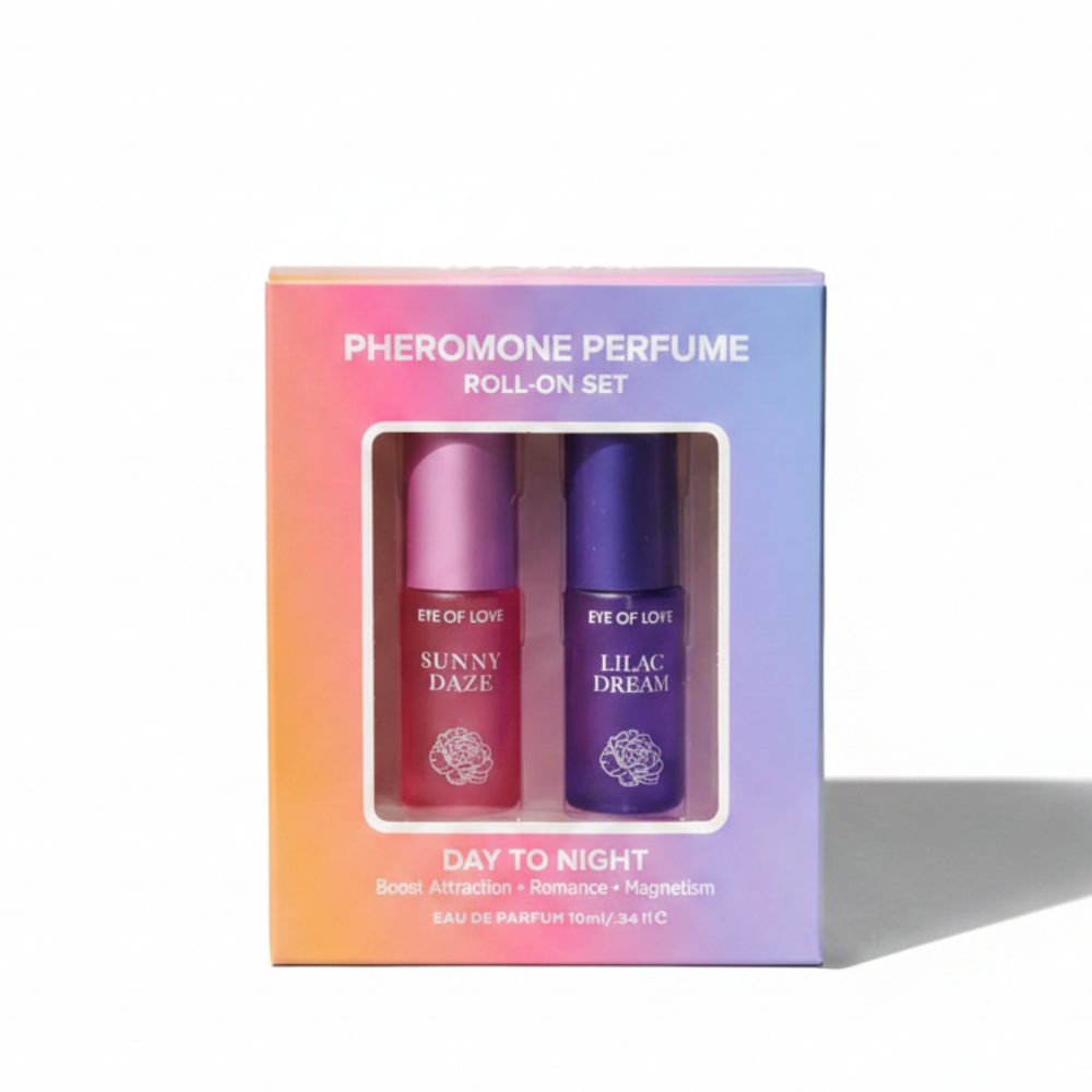 EYE OF LOVE | Bloom – Set de Perfume Roll-On con Feromonas Día y Noche 2 × 5 ml