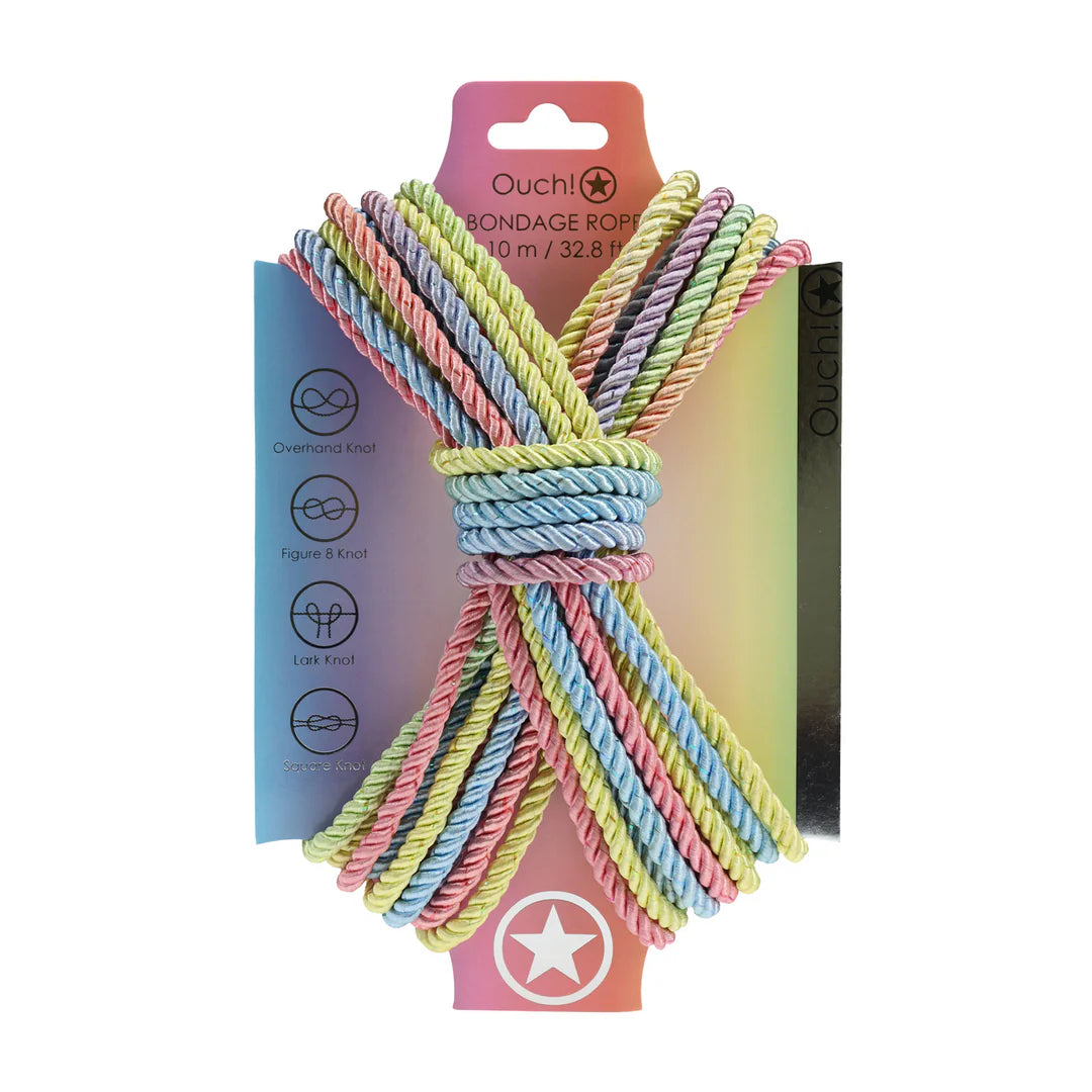 OUCH! | Cuerda Bondage de Poliéster – Cuerda Shibari de Inspiración Japonesa – 10 m / 32,8 ft – 8 colores