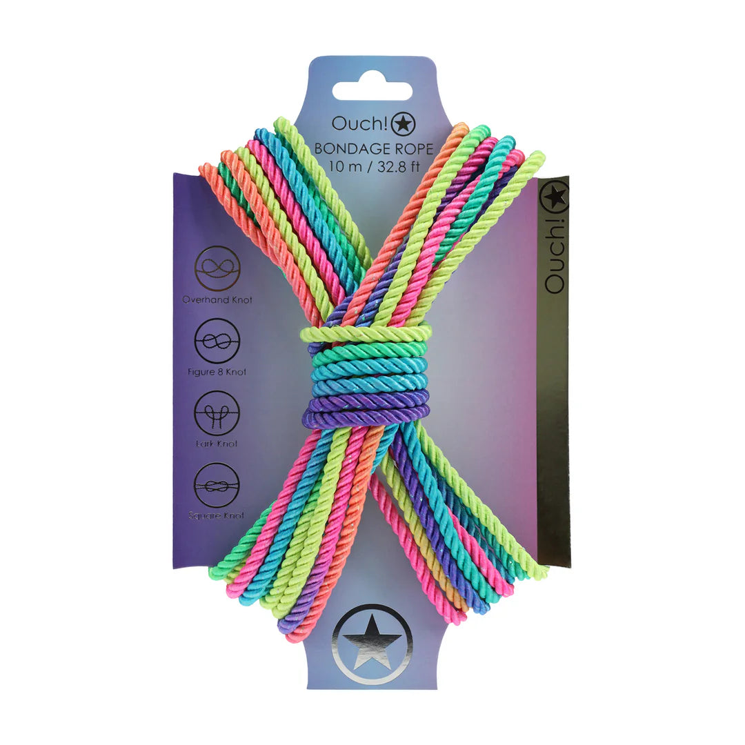 OUCH! | Cuerda Bondage de Poliéster – Cuerda Shibari de Inspiración Japonesa – 10 m / 32,8 ft – 8 colores