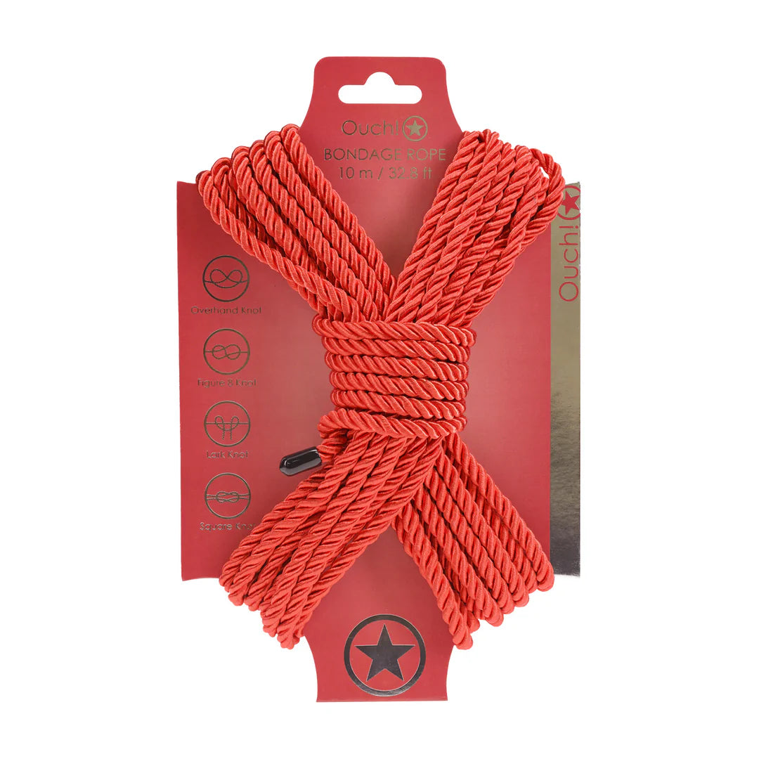 OUCH! | Cuerda Bondage de Poliéster – Cuerda Shibari de Inspiración Japonesa – 10 m / 32,8 ft – 8 colores