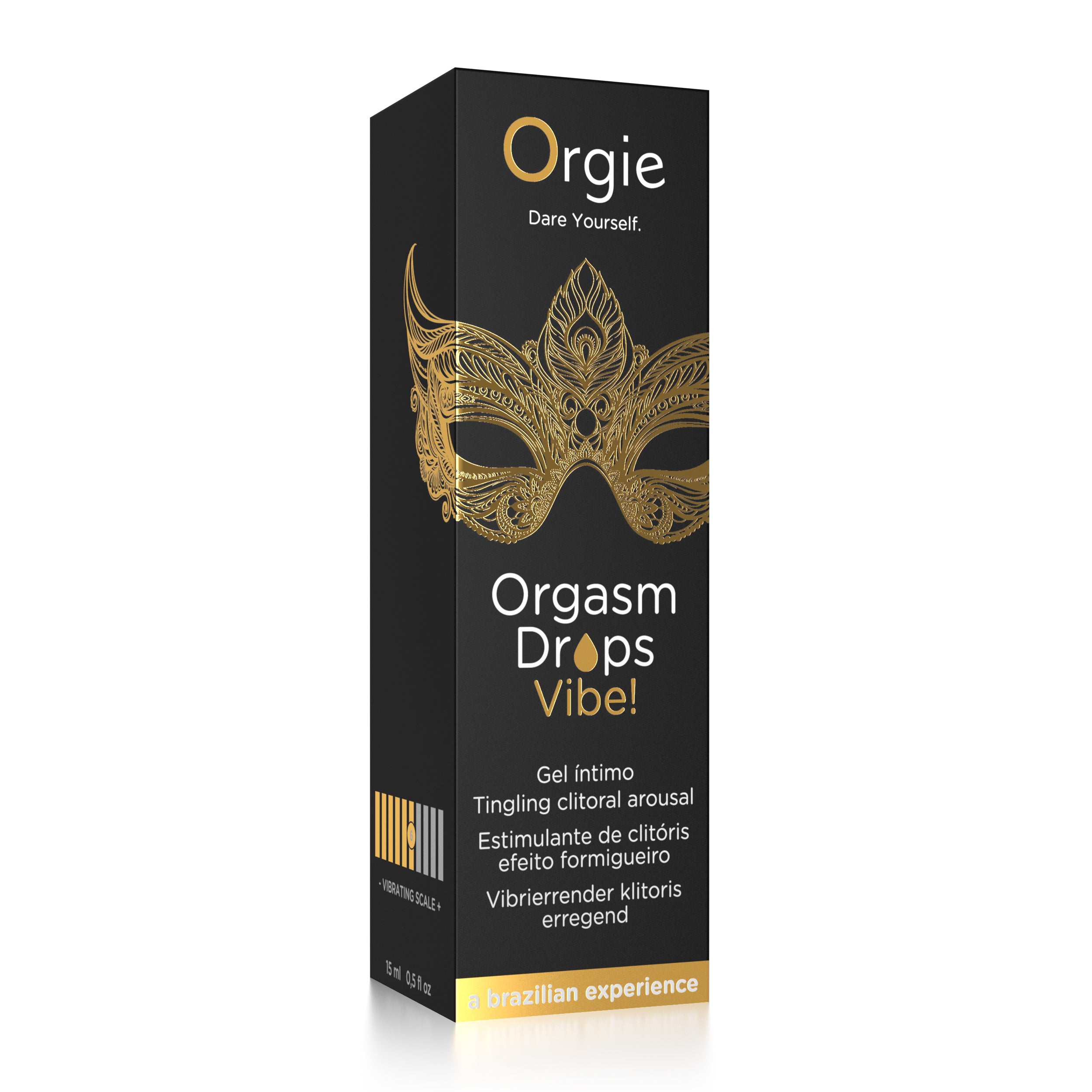 Orgie Orgasm Drops Vibe! – Vibrating Clitoral Drops – Peach – 15 ml
