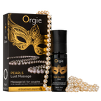 ORGIE | Pearls Lust Massage Kit – Silk Glove Silicone & Pearl Necklace - 30 ml