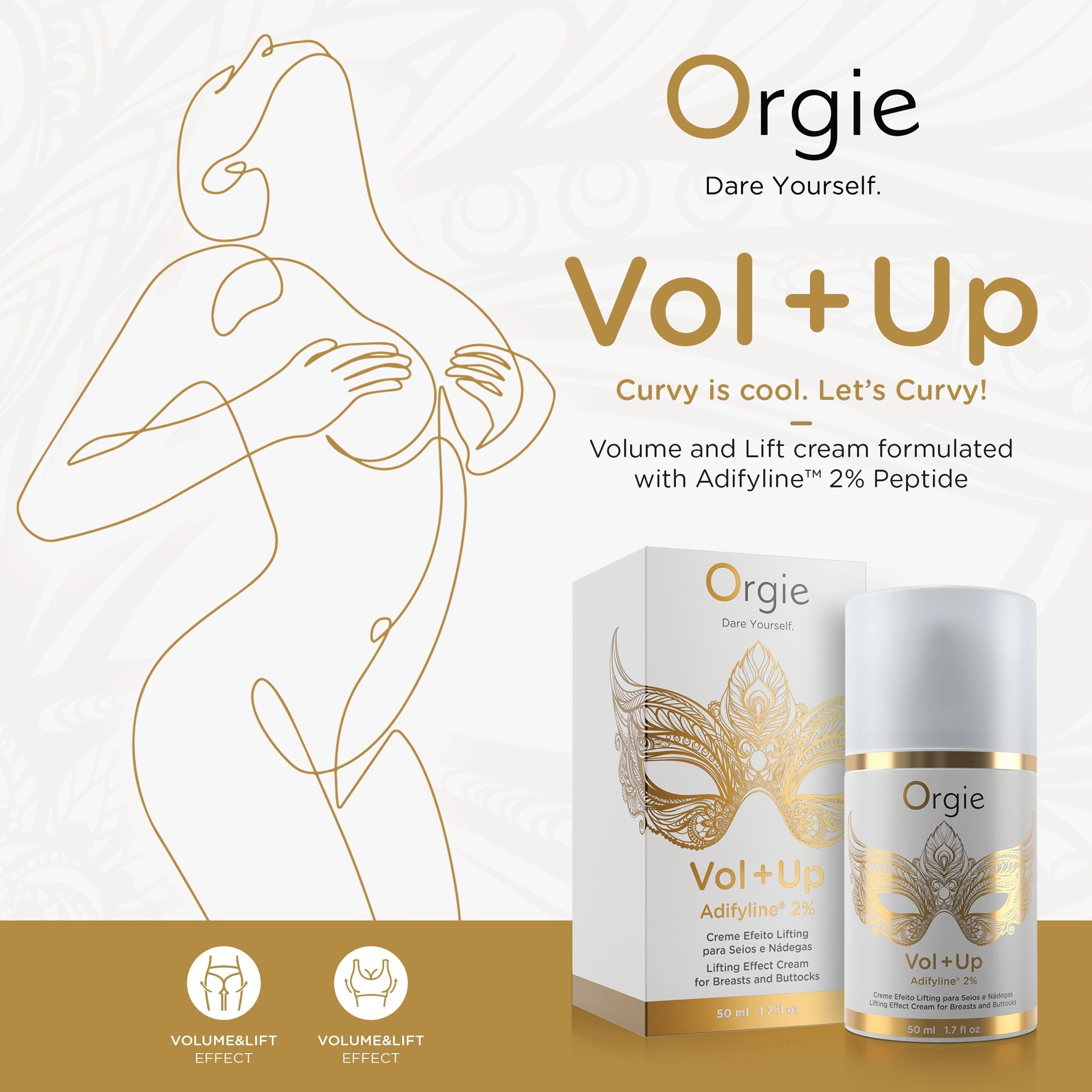 Crema efecto lifting ORGIE VOL+UP para senos y glúteos