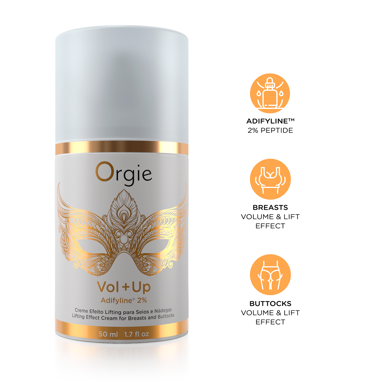Crema efecto lifting ORGIE VOL+UP para senos y glúteos