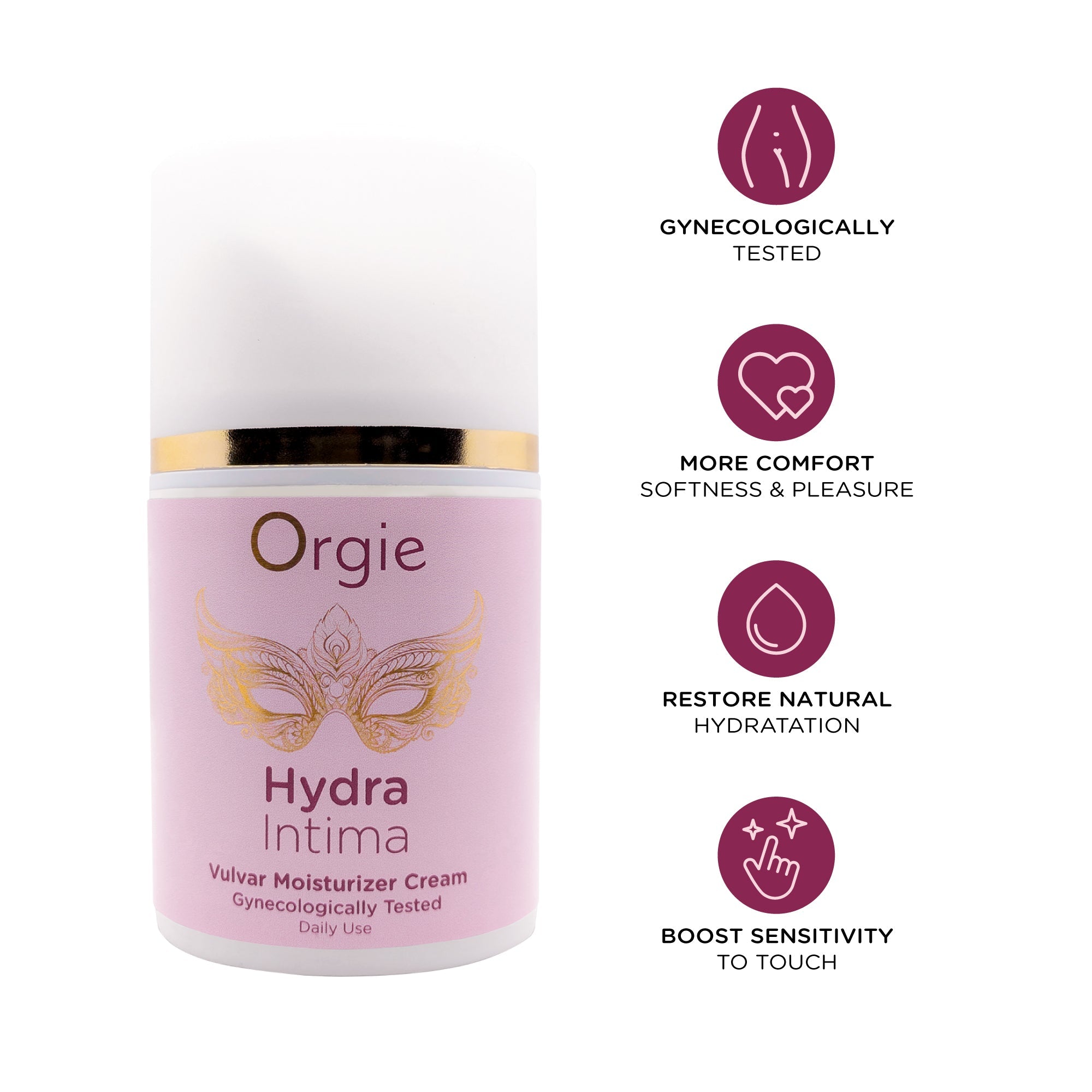 Crema hidratante vulvar Orgie Hydra Intima para el cuidado íntimo diario
