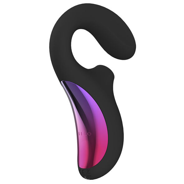 LELO ENIGMA™ MASAJEADOR DE DOBLE SUCCIÓN Y ESTIMULACIÓN – Placer dual profundo en negro/morado