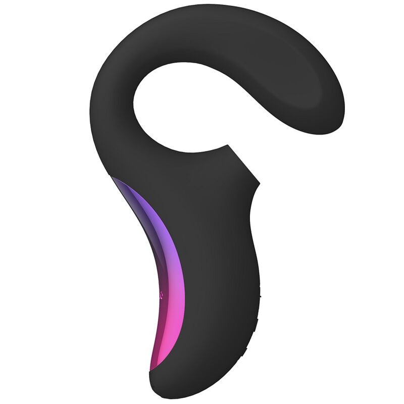 LELO ENIGMA™ MASAJEADOR DE DOBLE SUCCIÓN Y ESTIMULACIÓN – Placer dual profundo en negro/morado