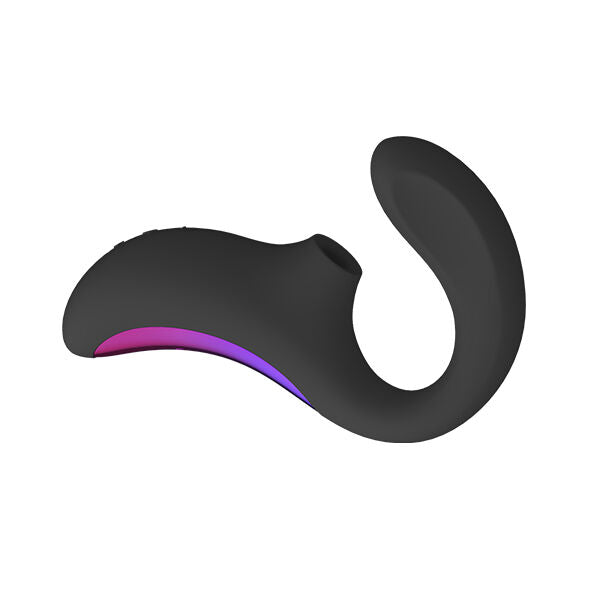 LELO ENIGMA™ MASAJEADOR DE DOBLE SUCCIÓN Y ESTIMULACIÓN – Placer dual profundo en negro/morado