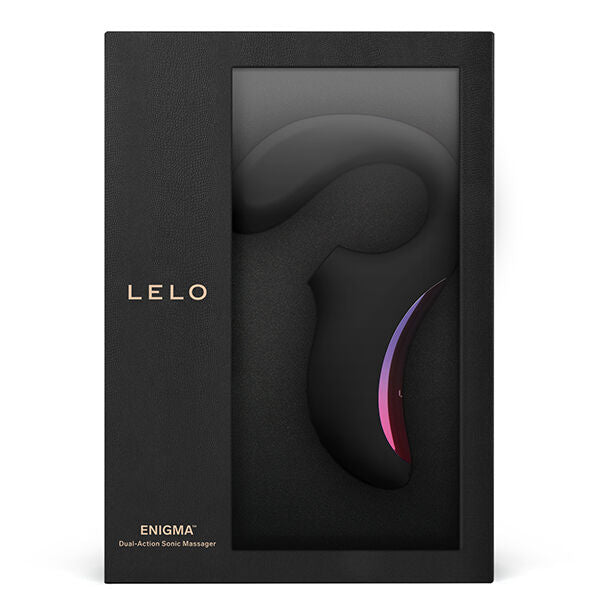 LELO ENIGMA™ MASAJEADOR DE DOBLE SUCCIÓN Y ESTIMULACIÓN – Placer dual profundo en negro/morado