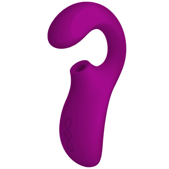LELO ENIGMA™ MASAJEADOR DE DOBLE SUCCIÓN Y ESTIMULACIÓN – Placer dual profundo en negro/morado