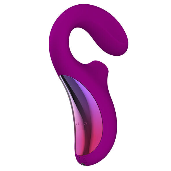 LELO ENIGMA™ MASAJEADOR DE DOBLE SUCCIÓN Y ESTIMULACIÓN – Placer dual profundo en negro/morado