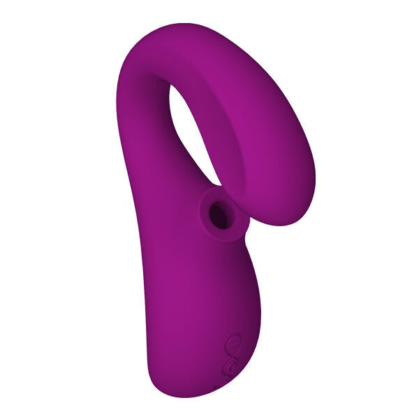 LELO ENIGMA™ MASAJEADOR DE DOBLE SUCCIÓN Y ESTIMULACIÓN – Placer dual profundo en negro/morado