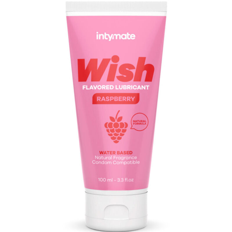 INTYMATE | Wish – Lubricantes con Sabores – Frambuesa, Vainilla, Caramelo & Chocolate – 100 ml