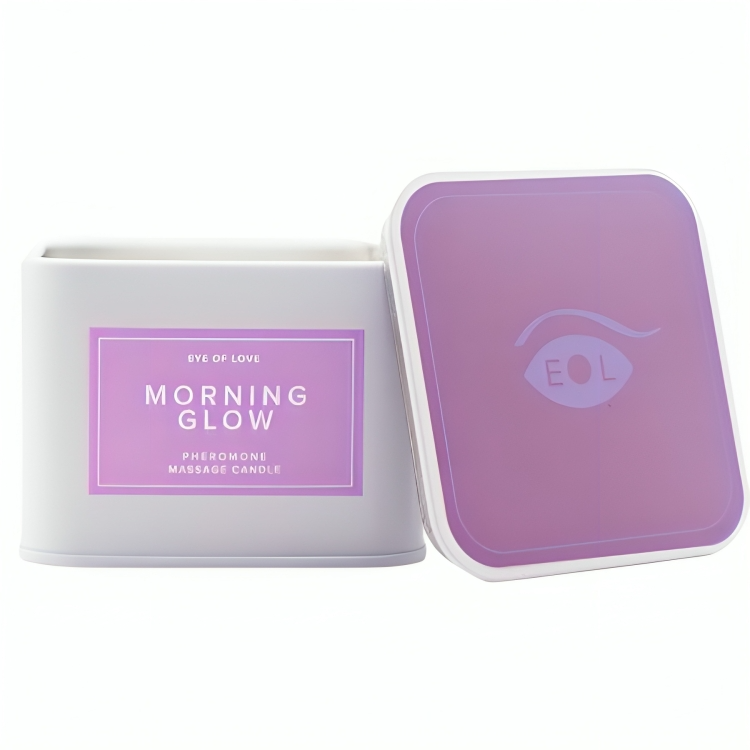 EYE OF LOVE | Vela de Masaje de Feromonas 3 en 1 para Mujeres – Morning Glow – 150 ml
