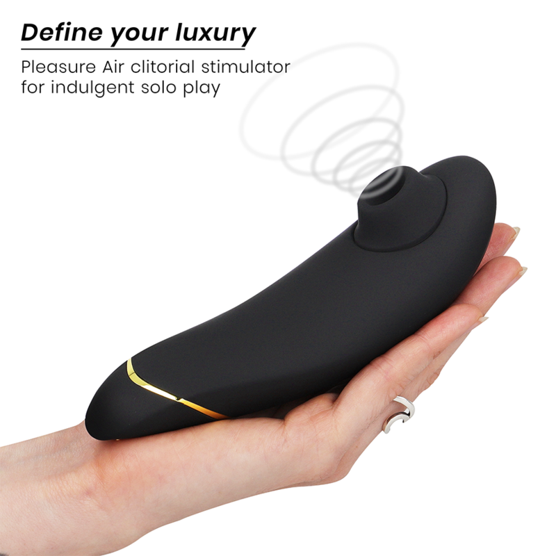 WOMANIZER | Premium 2 – Estimulador de clítoris con Pleasure Air y Autopilot – IPX7 sumergible – Negro / Gris cálido / Blueberry / Raspberry