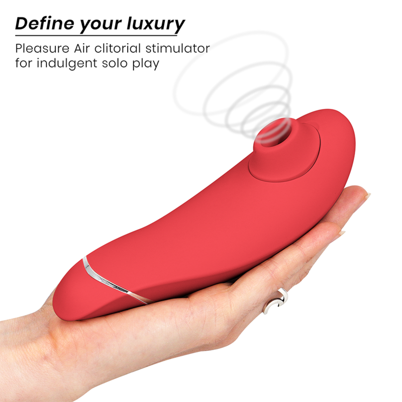 WOMANIZER | Premium 2 – Estimulador de clítoris con Pleasure Air y Autopilot – IPX7 sumergible – Negro / Gris cálido / Blueberry / Raspberry