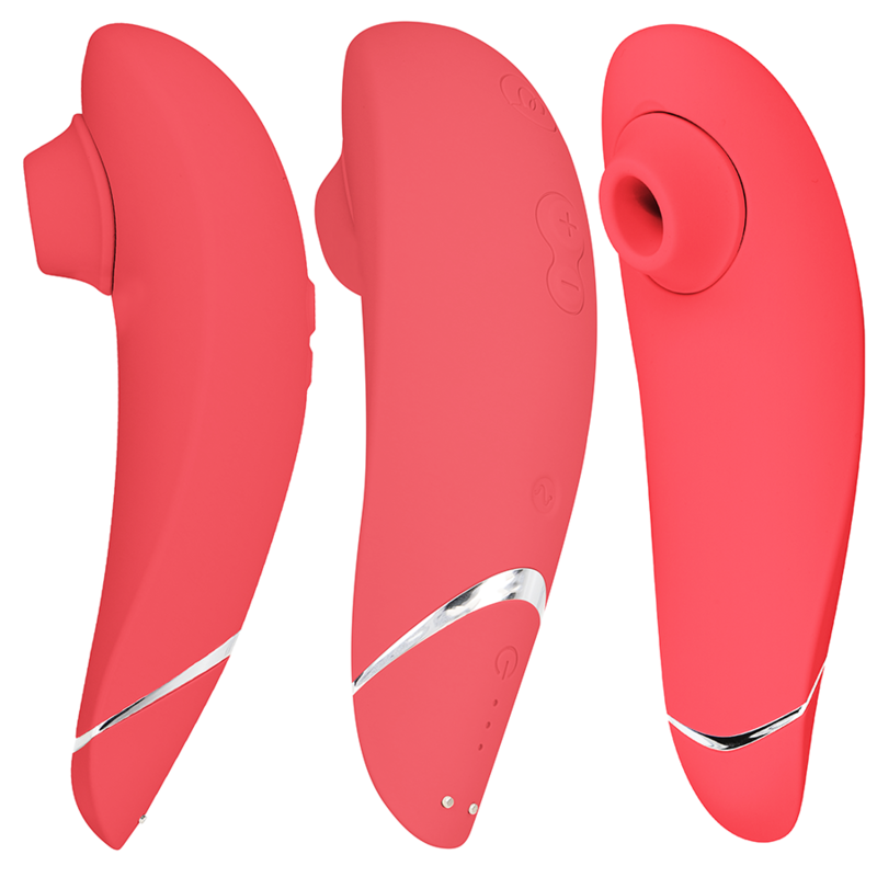 WOMANIZER | Premium 2 – Estimulador de clítoris con Pleasure Air y Autopilot – IPX7 sumergible – Negro / Gris cálido / Blueberry / Raspberry