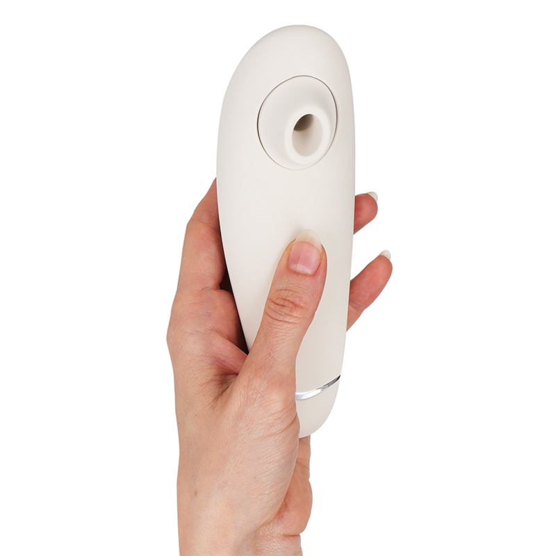 WOMANIZER | Premium 2 – Estimulador de clítoris con Pleasure Air y Autopilot – IPX7 sumergible – Negro / Gris cálido / Blueberry / Raspberry