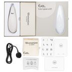 WOMANIZER | Premium 2 – Estimulador de clítoris con Pleasure Air y Autopilot – IPX7 sumergible – Negro / Gris cálido / Blueberry / Raspberry