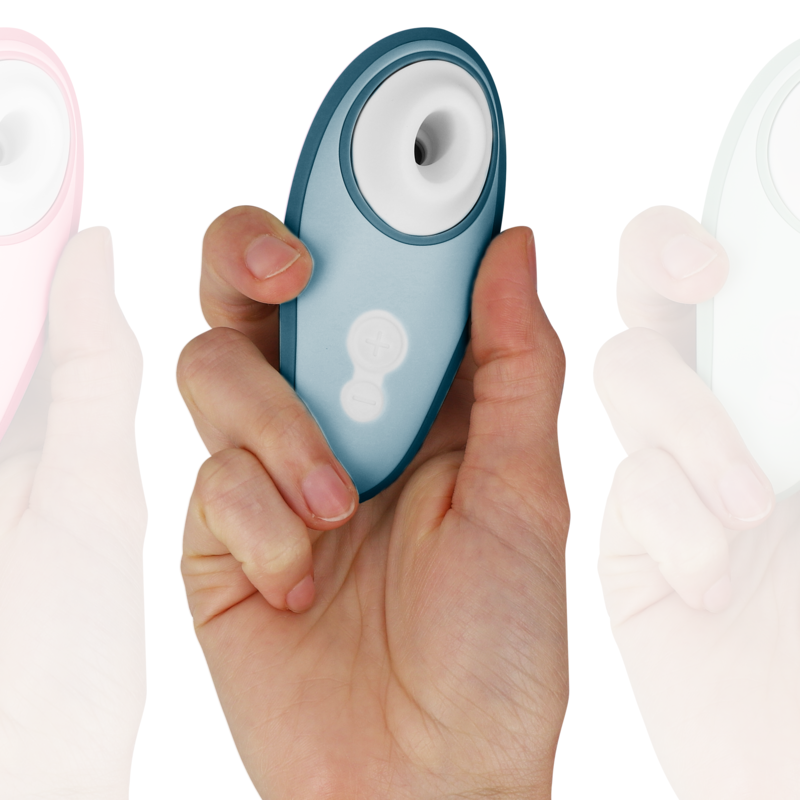 WOMANIZER | Liberty 2 – Compact Clitoral Stimulator with Pleasure Air – Magnetic Cap – Pink / Light Green / Blue