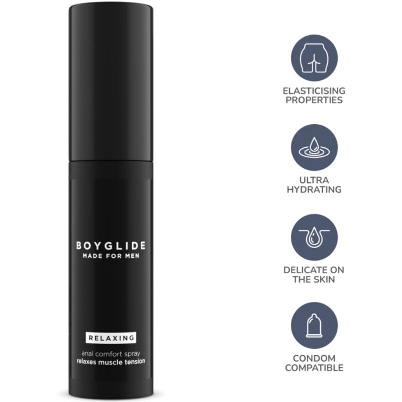 INTIMATELINE | Boyglide Spray Relajante Anal – Spray de preparación relajante muscular para hombres – 20 ml