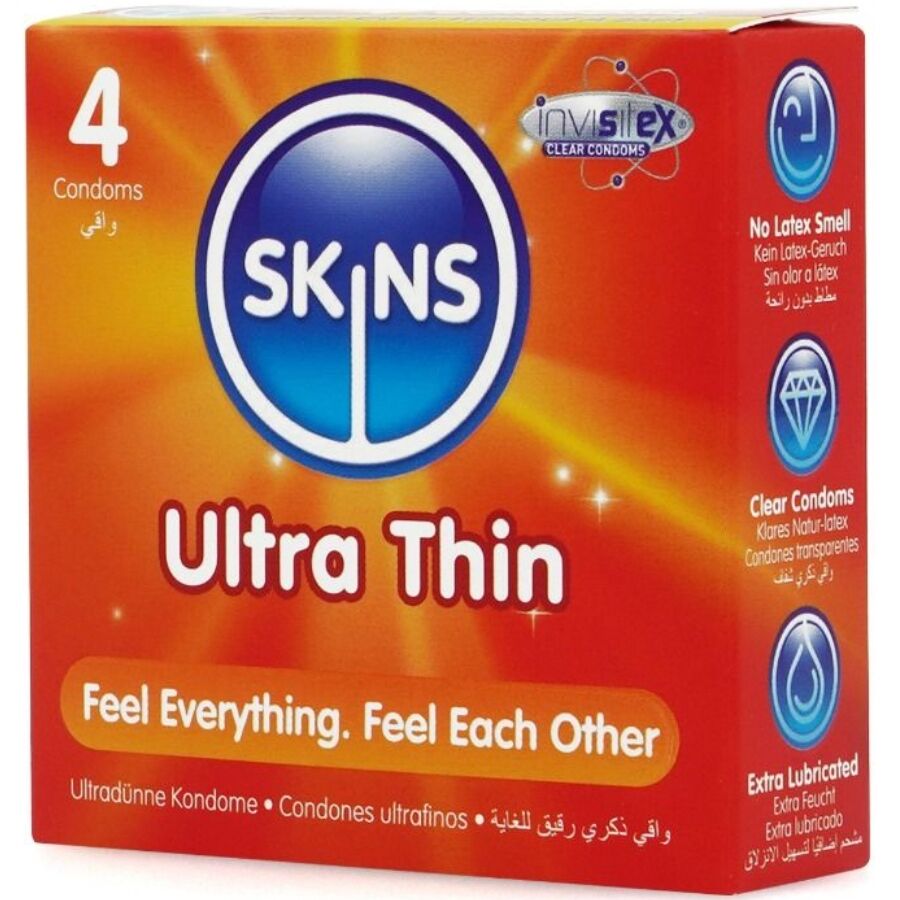 Skins Preservativos Premium Pack 4 – Múltiples Variantes