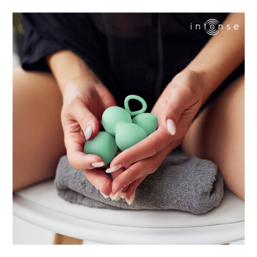 INTENSE Charli Kit de Bolas Kegel – Set Progresivo de 3 Niveles (Ocean Blue / Light Jade Green / Violet)