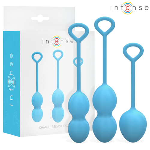 INTENSE Charli Kit de Bolas Kegel – Set Progresivo de 3 Niveles (Ocean Blue / Light Jade Green / Violet)