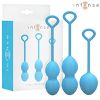 INTENSE Charli Kegel Ball Kit – 3 Progressive Pelvic Floor Training Balls (Ocean Blue / Light Jade Green / Violet)