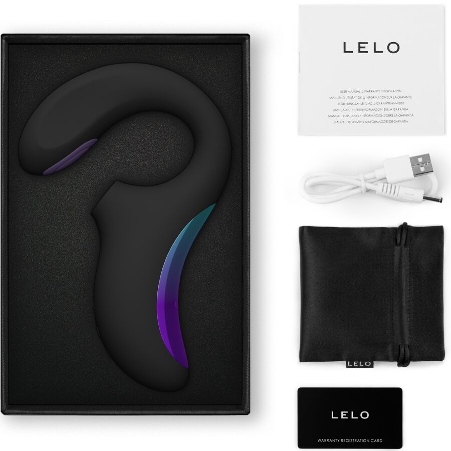 VIBRADOR DOBLE SÓNICO LELO ENIGMA™ – Estimulación del punto A y del punto G en Morado Cibernético/Negro