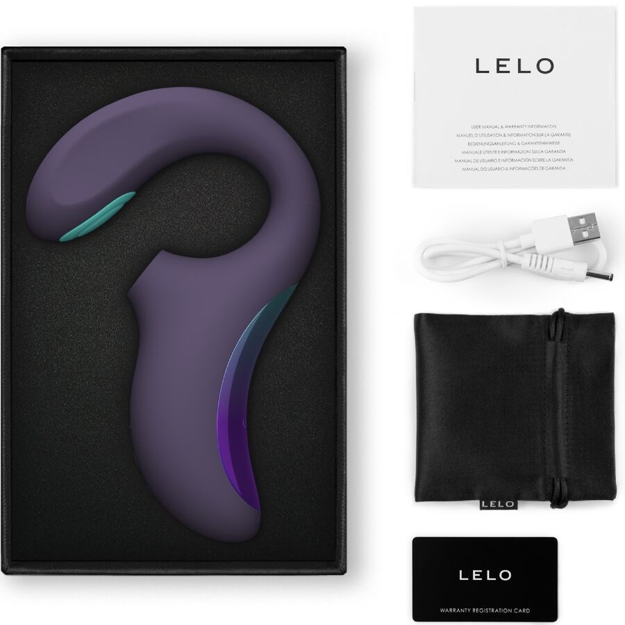 VIBRADOR DOBLE SÓNICO LELO ENIGMA™ – Estimulación del punto A y del punto G en Morado Cibernético/Negro