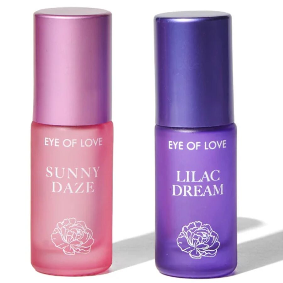 EYE OF LOVE Bloom Day to Night set de perfumes roll-on con feromonas para ella – 2 × 5 ml