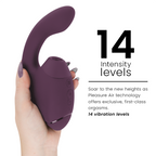 WOMANIZER | Duo Next – Dual Clitoral & G-Spot Stimulator – 3D Pleasure Air + Rumbly Vibration – Dark Purple / Dusky Pink / Black