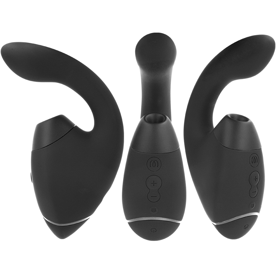 WOMANIZER | Duo Next – Dual Clitoral & G-Spot Stimulator – 3D Pleasure Air + Rumbly Vibration – Dark Purple / Dusky Pink / Black