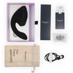 WOMANIZER | Duo Next – Dual Clitoral & G-Spot Stimulator – 3D Pleasure Air + Rumbly Vibration – Dark Purple / Dusky Pink / Black