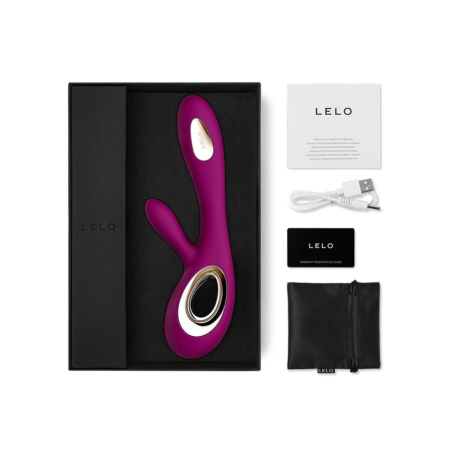 LELO – Vibrador SORAYA™ Wave Rabbit – Morado, Negro y Azul Medianoche