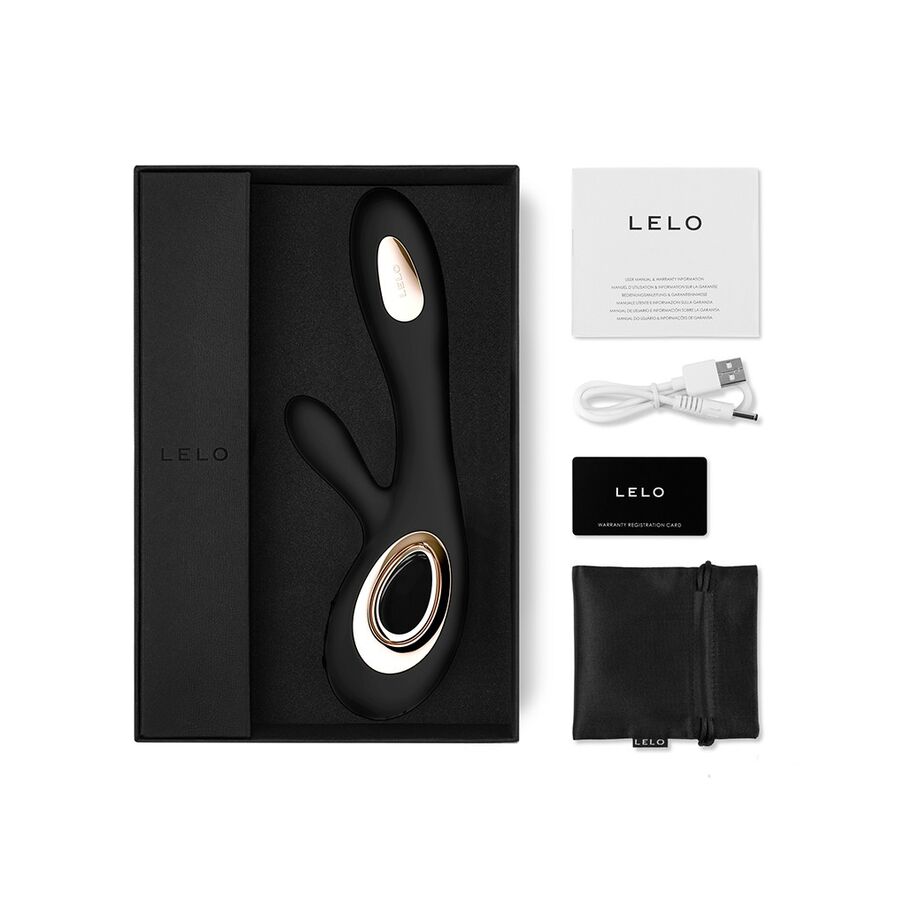 LELO – Vibrador SORAYA™ Wave Rabbit – Morado, Negro y Azul Medianoche