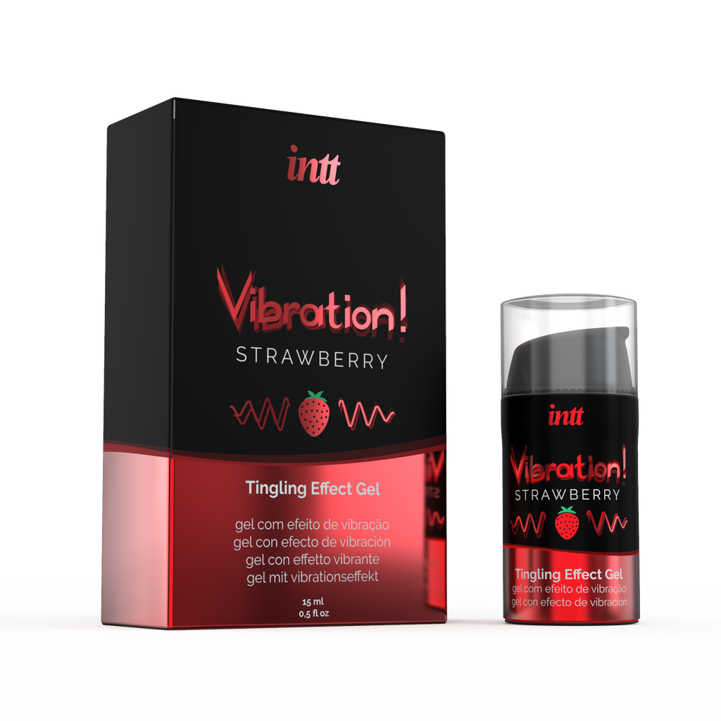 INTT | Strawberry Gel Vibrador – Vibración e Intensa Pulsación – 15 ml