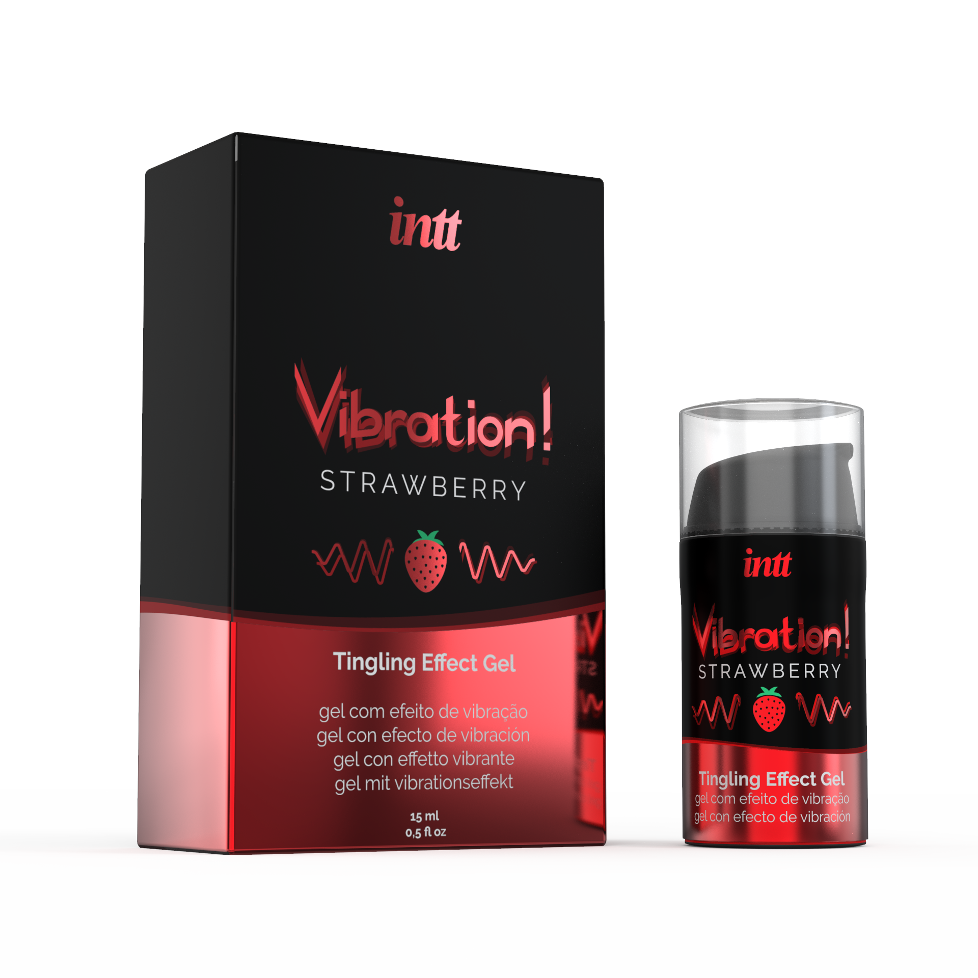 INTT | Strawberry Gel Vibrador – Vibración e Intensa Pulsación – 15 ml